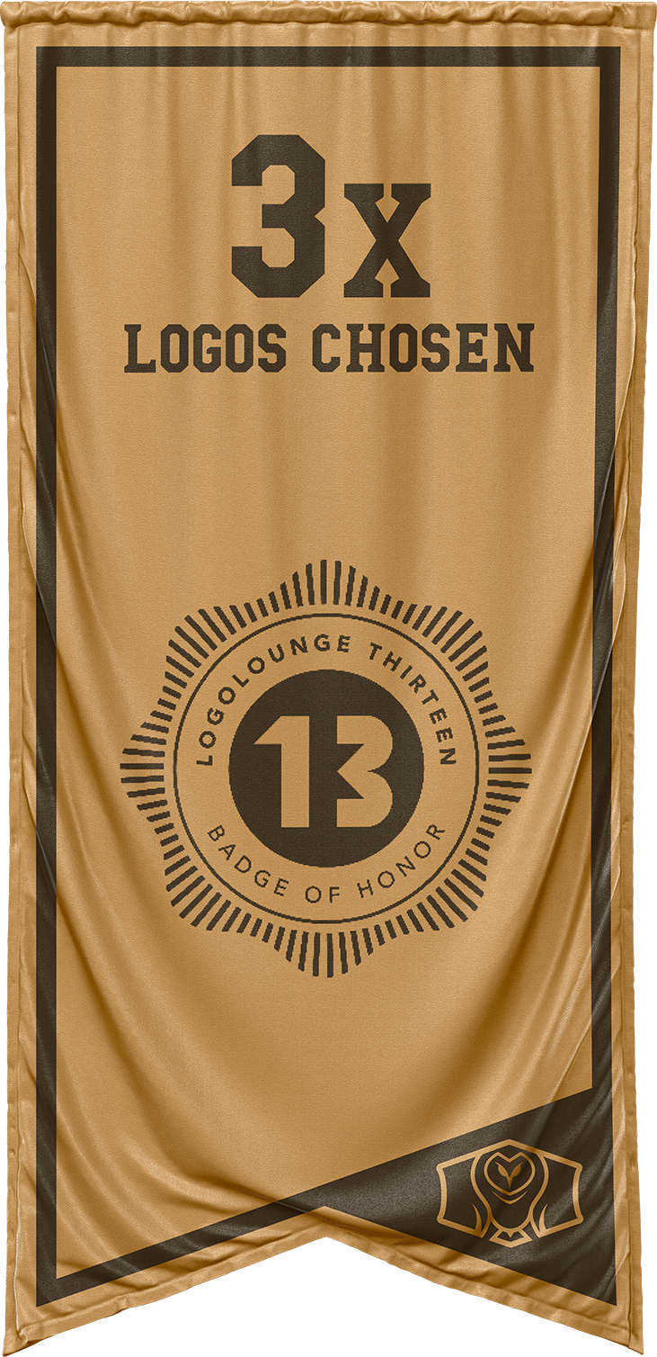 LogoLounge 13 badge of honor winner with 3 logos chosen