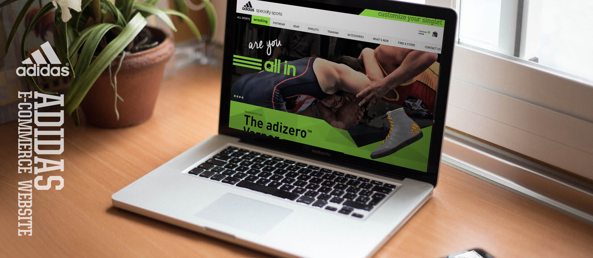 e-comm website design for adidas