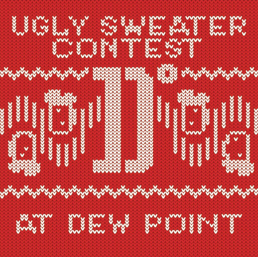 Dew Point Brewing Co. ugly sweater contest social design
