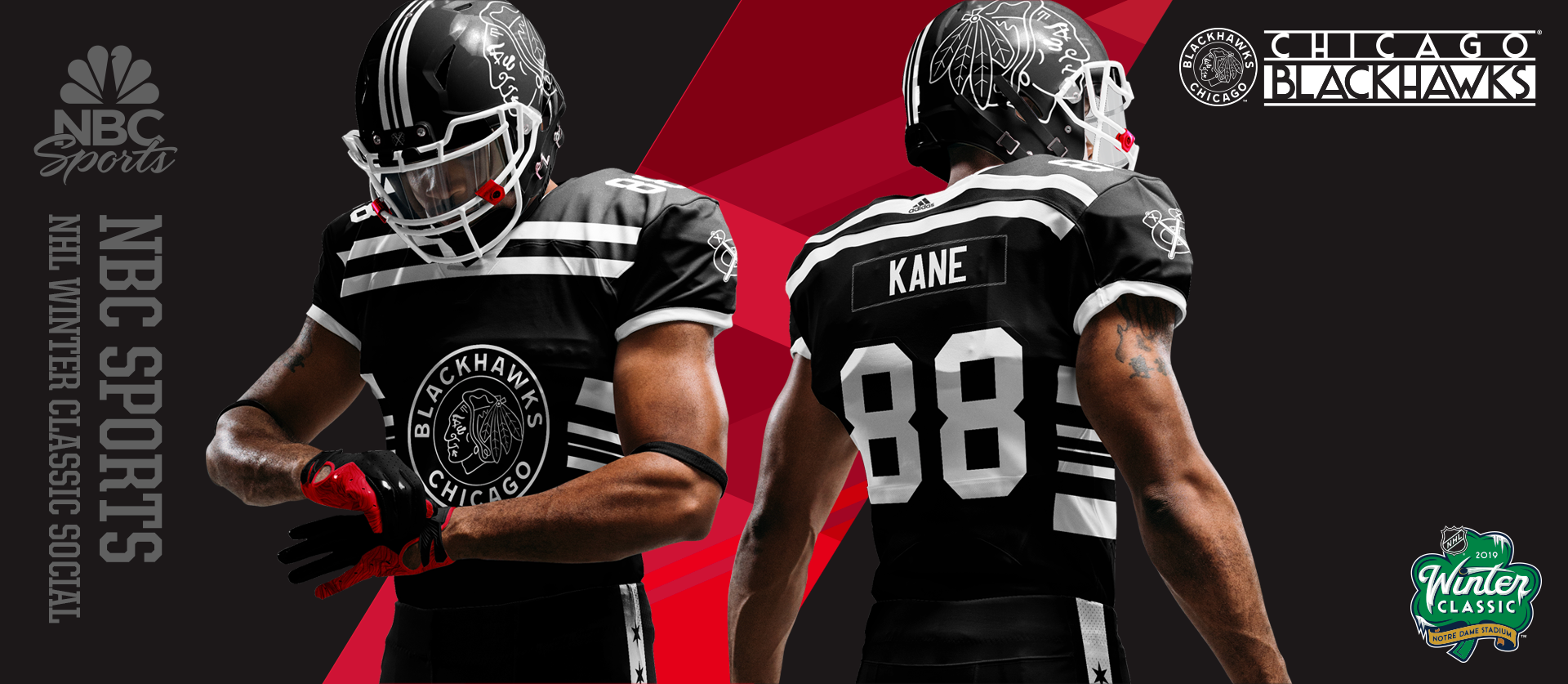NHL Winter Classic - Chicago Football Uniforms Zoomed