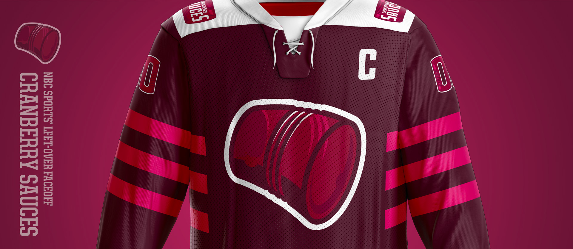 Cranberry Sauces Back - Football Uniform Design for NBC Sports Thanksgiving Second Feast Face-off