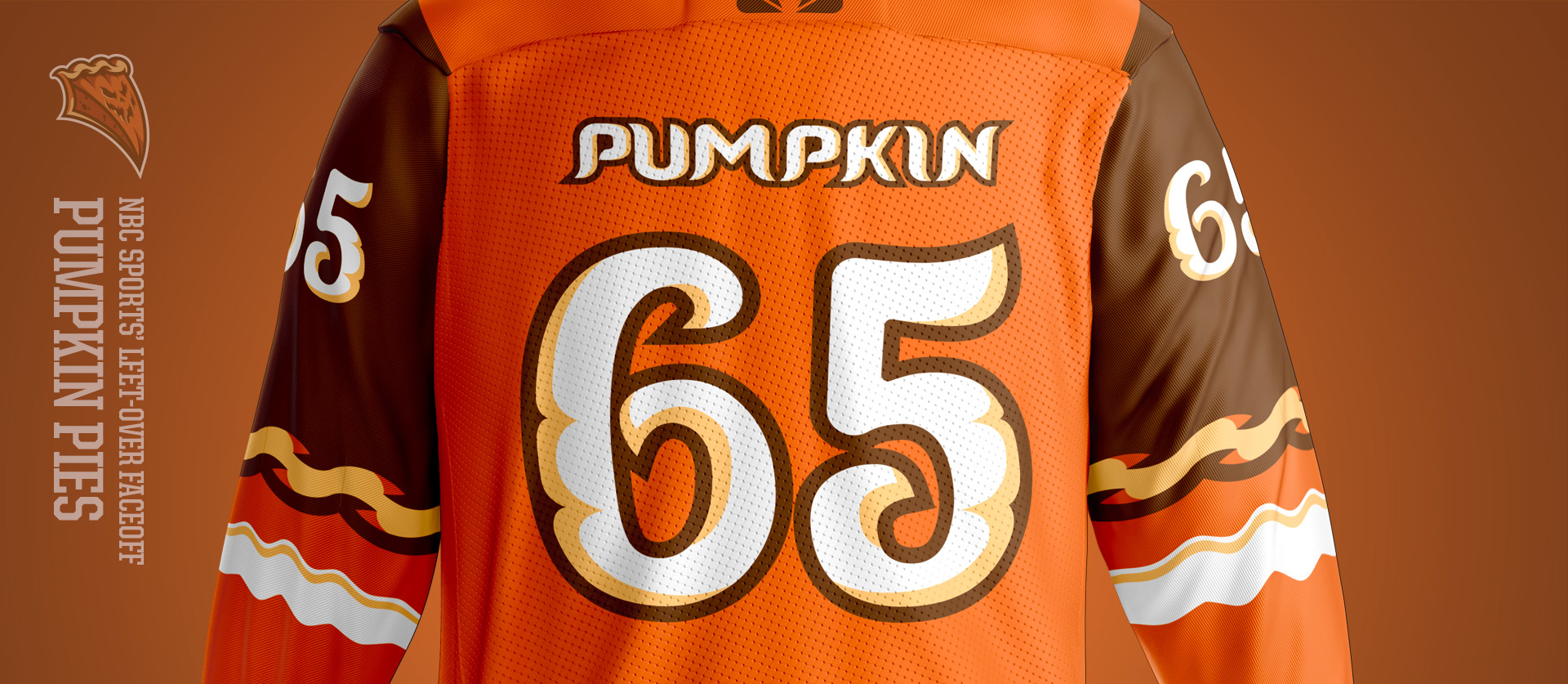 Pumpkin Pies Front - Football Uniform Design for NBC Sports Thanksgiving Second Feast Face-Off