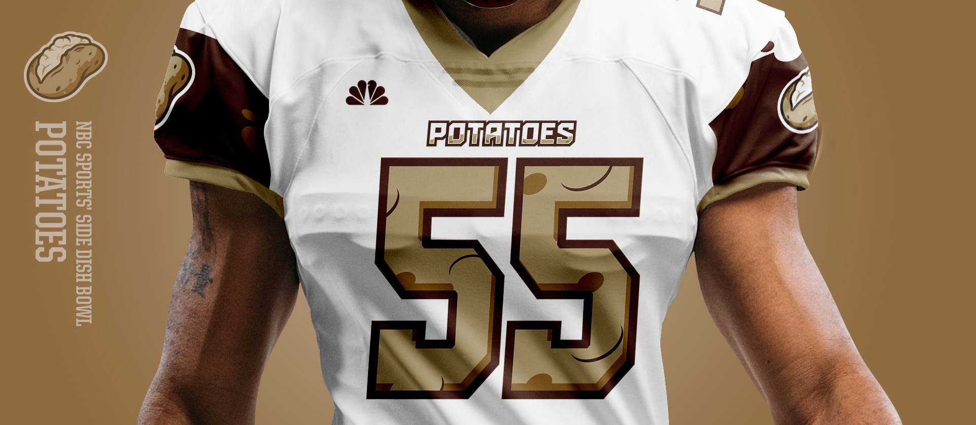 Potatoes Front - Football Uniform Design for NBC Sports Thanksgiving Side Dish Bowl