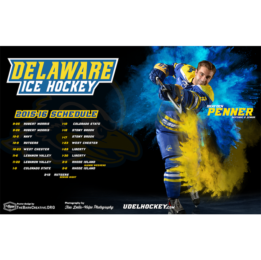 University of Delaware Hockey - Poster Schedule 2015-16