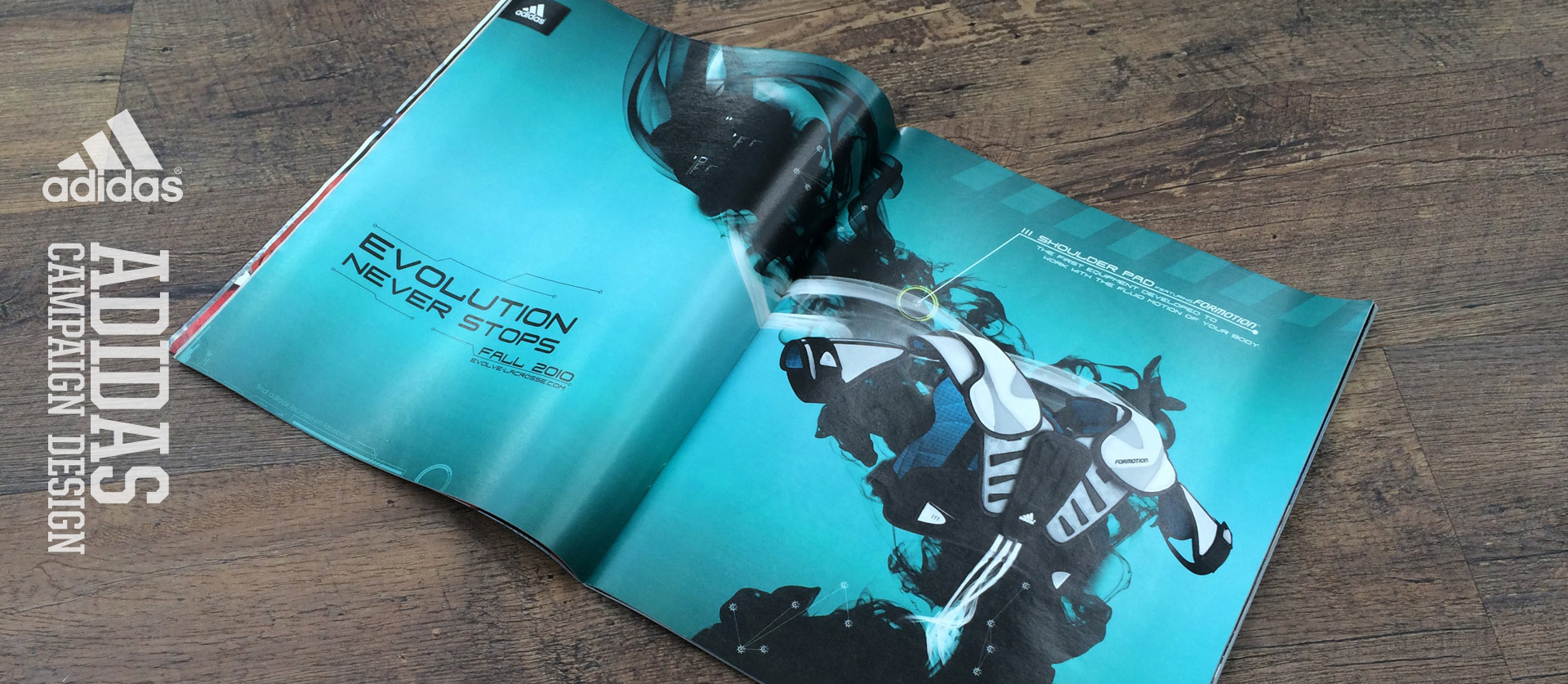 graphic design campaign for adidas lacrosse