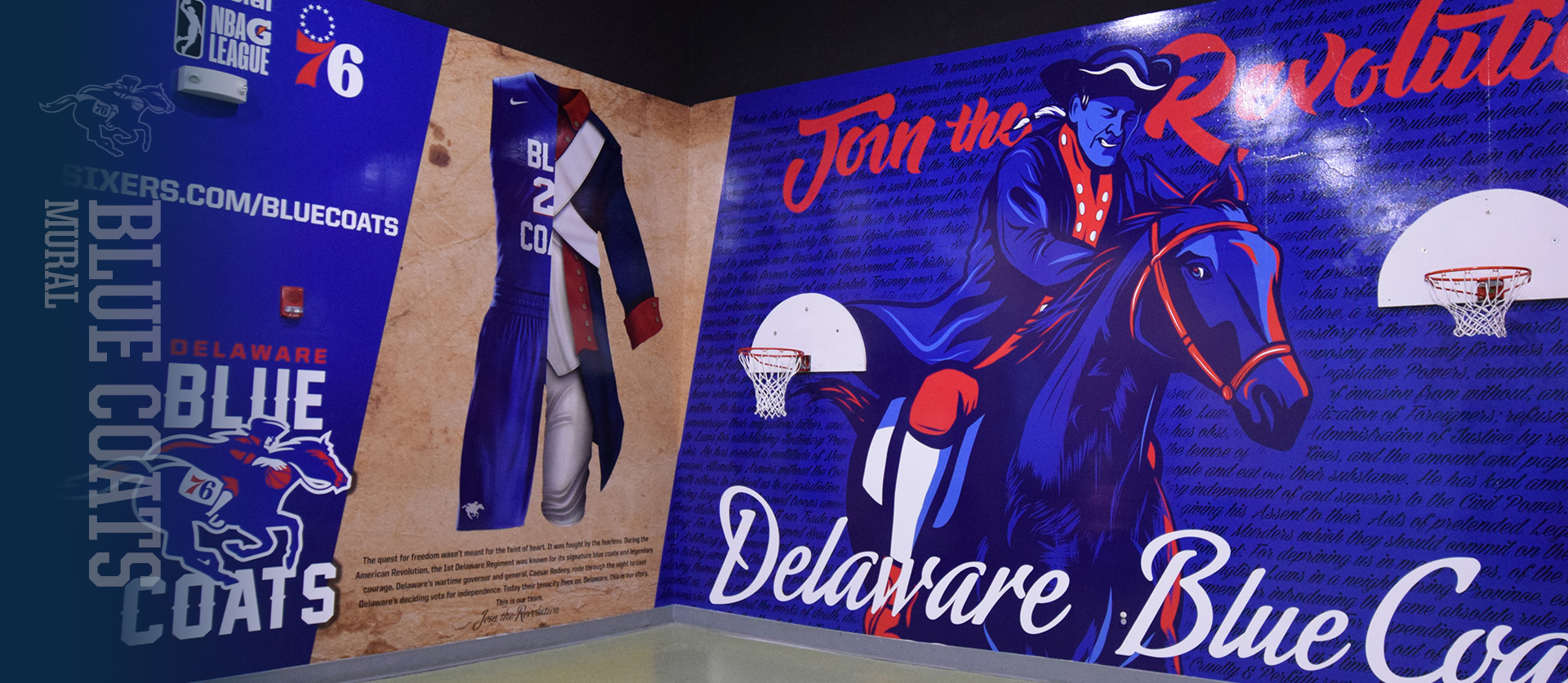 Delaware Blue Coats sports graphic design Mural