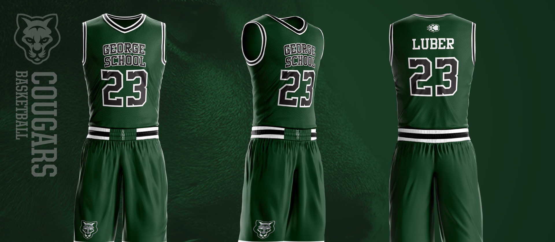 The George School - Basketball Uniform Green